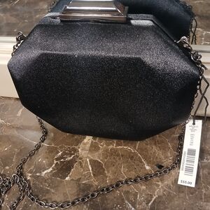 Kate Landry Black Geometric Clutch